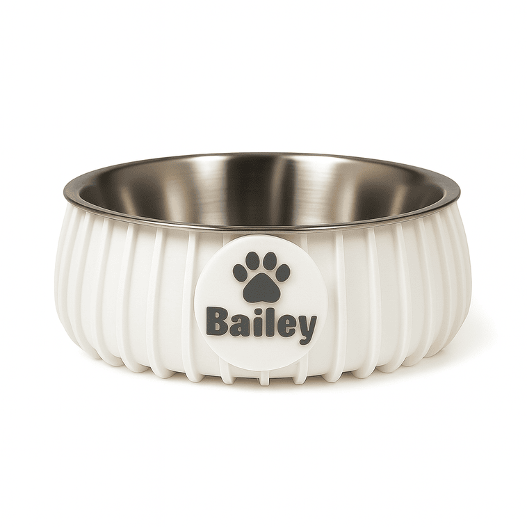 gepersonaliseerde voerbak met naam voor huisdier